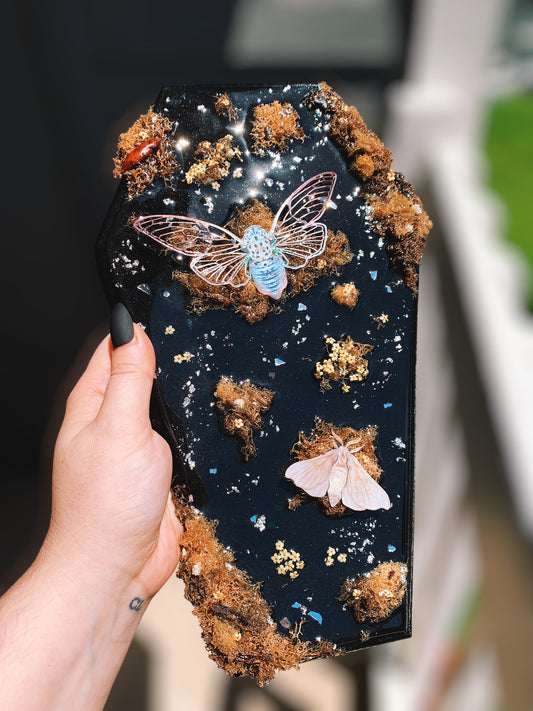 Ghost Cicada Coffin Wall Hanging